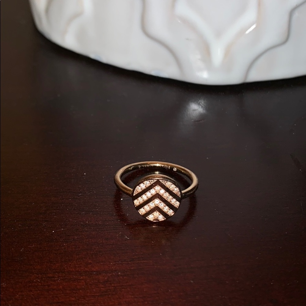Fossil Chevron Ring Size 8